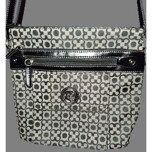 Kim Rogers Black and Gray Crossbody Bag